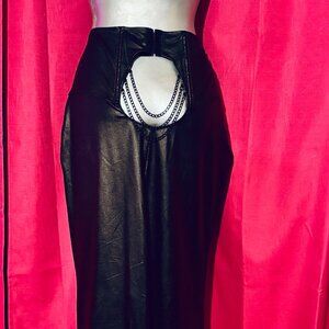 🖤 Chain Reaction - Faux Leather Slip Skirt 🖤